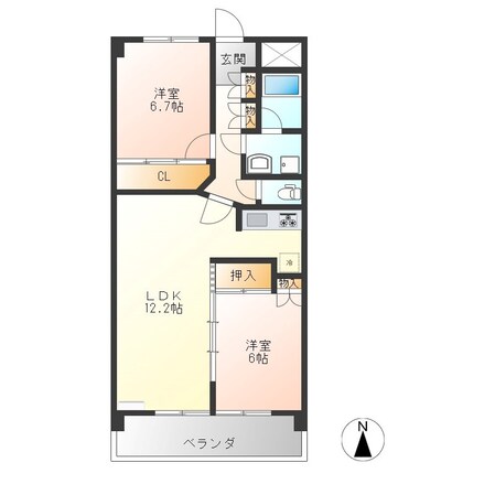 クロワサンスの物件間取画像